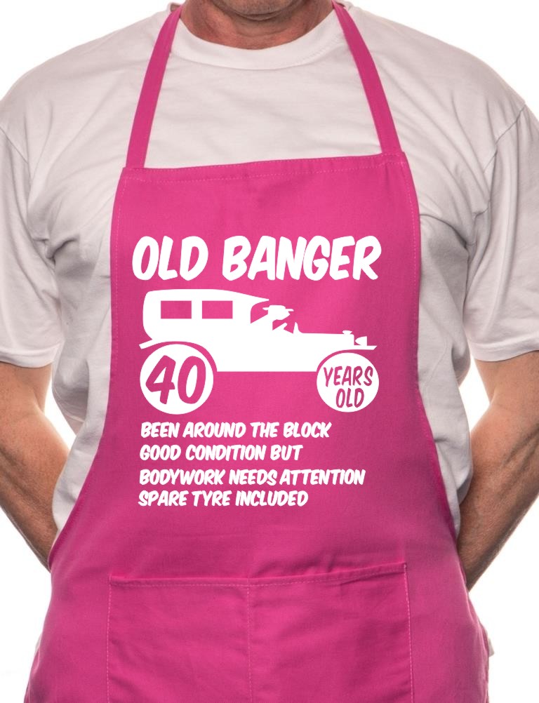 40th Birthday Old Banger BBQ Cooking Funny Novelty Apron