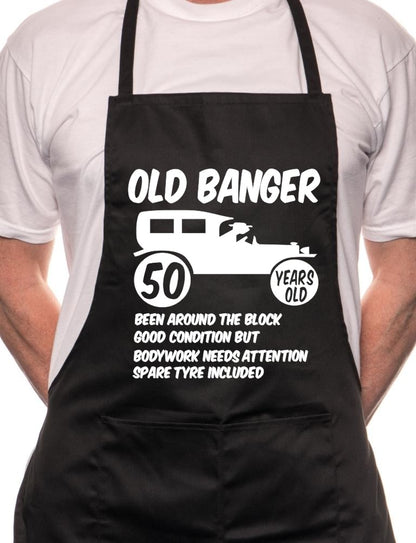 50th Birthday Old Banger BBQ Funny Apron