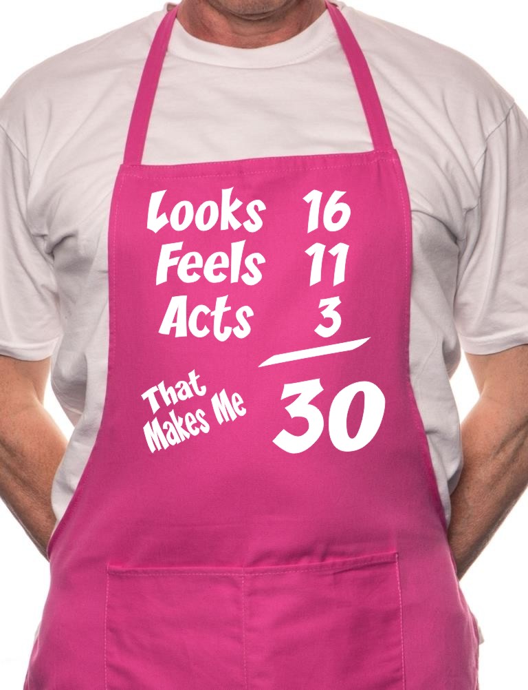 30th Birthday Looks Feels BBQ Funny Apron