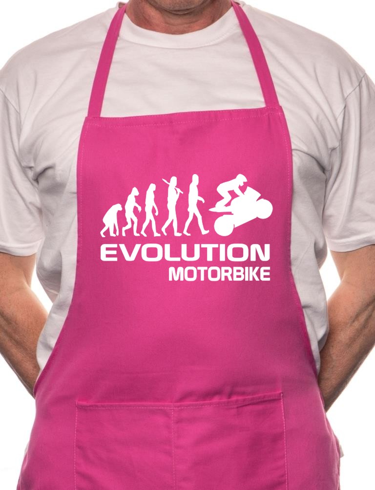 Adult Evolution Of Motorbike Bike Rider Cooking Funny Novelty Apron