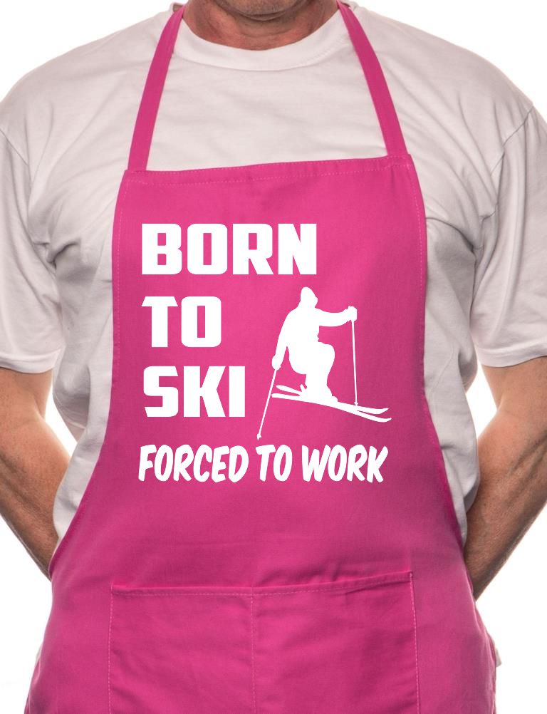 Born To Ski BBQ Funny Apron