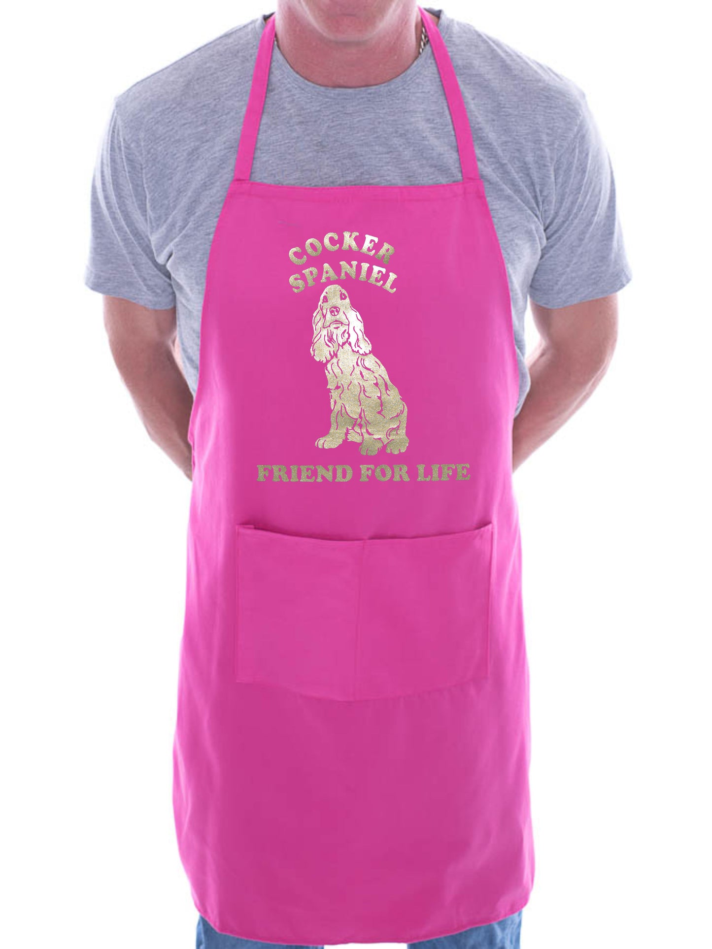 Adult Cocker Spaniel Dog Lover Gift BBQ Cooking Funny Novelty Apron