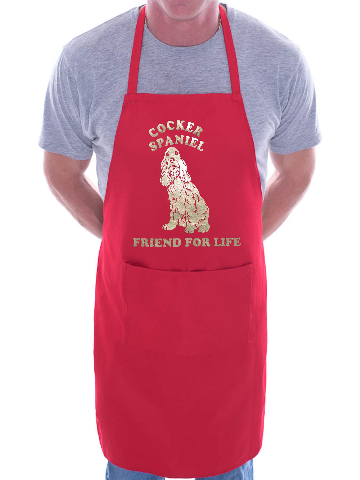 Adult Cocker Spaniel Dog Lover Gift BBQ Cooking Funny Novelty Apron