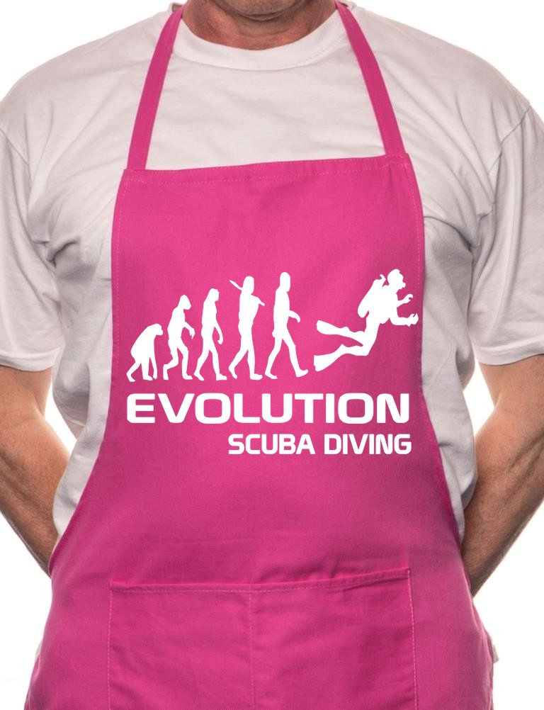 Scuba Diving Evolution BBQ Funny Apron