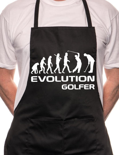 Golf Evolution Of Sports BBQ Funny Apron