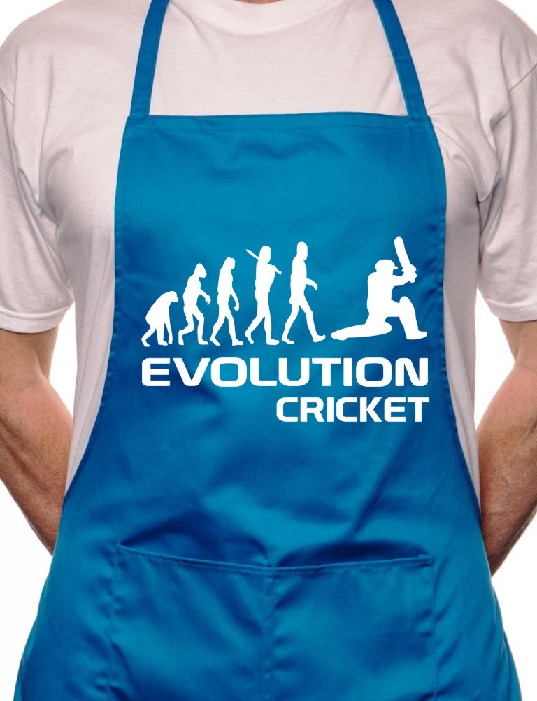 Adult Cricket Evolution Of Sports BBQ Cooking Funny Novelty Apron