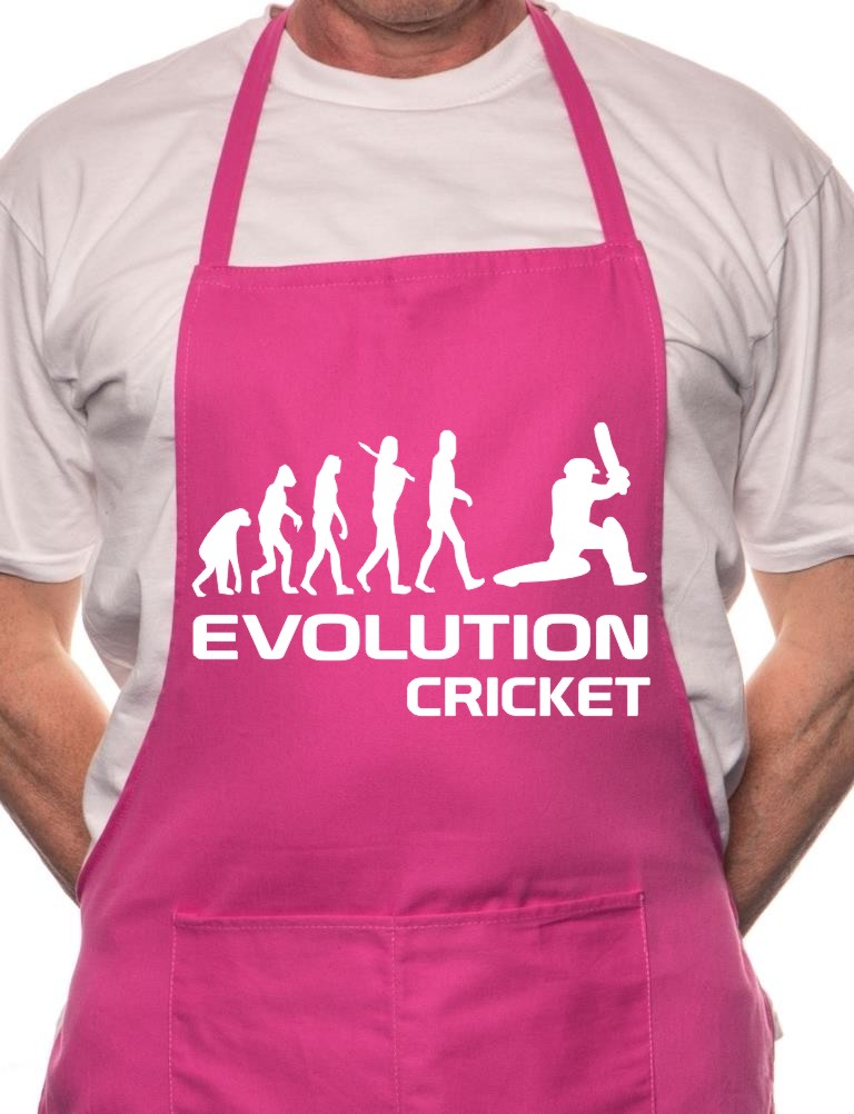 Adult Cricket Evolution Of Sports BBQ Cooking Funny Novelty Apron