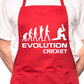 Adult Cricket Evolution Of Sports BBQ Cooking Funny Novelty Apron