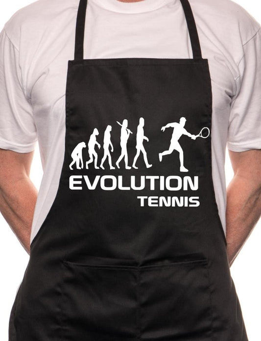 Tennis Evolution Of Sports BBQ Funny Apron