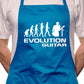 Adult Evolution Of Guitarist Guitar BBQ Cooking Funny Novelty Apron