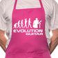 Adult Evolution Of Guitarist Guitar BBQ Cooking Funny Novelty Apron