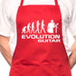 Adult Evolution Of Guitarist Guitar BBQ Cooking Funny Novelty Apron