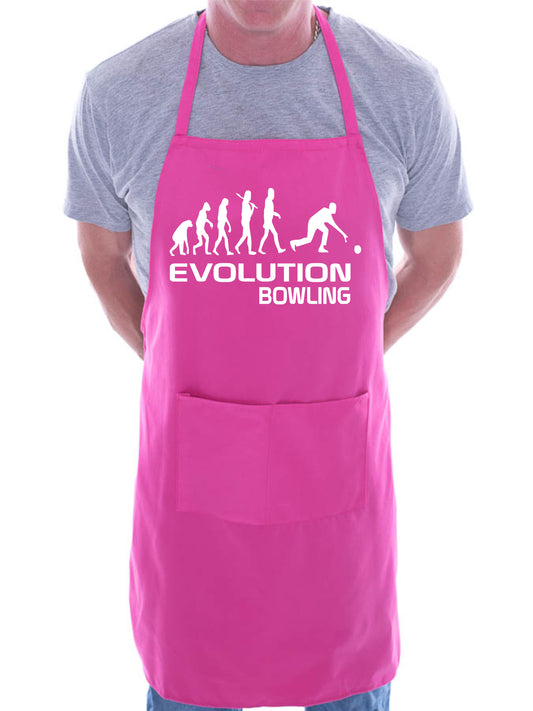 Evolution Of Crown Green Bowling BBQ Funny Apron