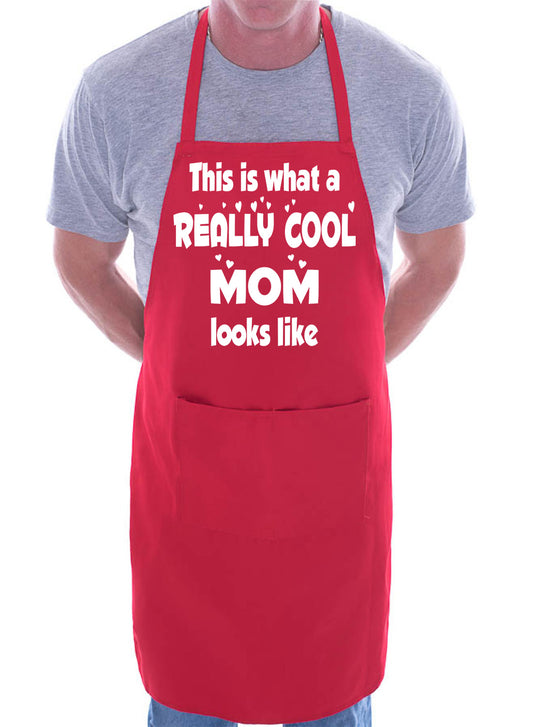 Really Cool Mom Mothers Day Birthday Gift Novelty Cooking BBQ Apron