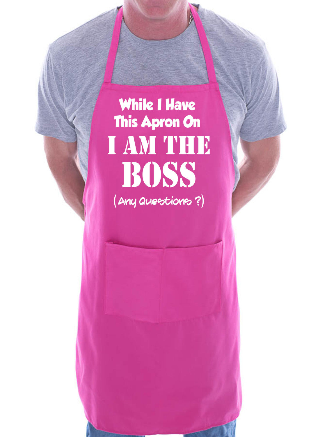 I Am The Boss Birthday Present BBQ Funny Gift Apron