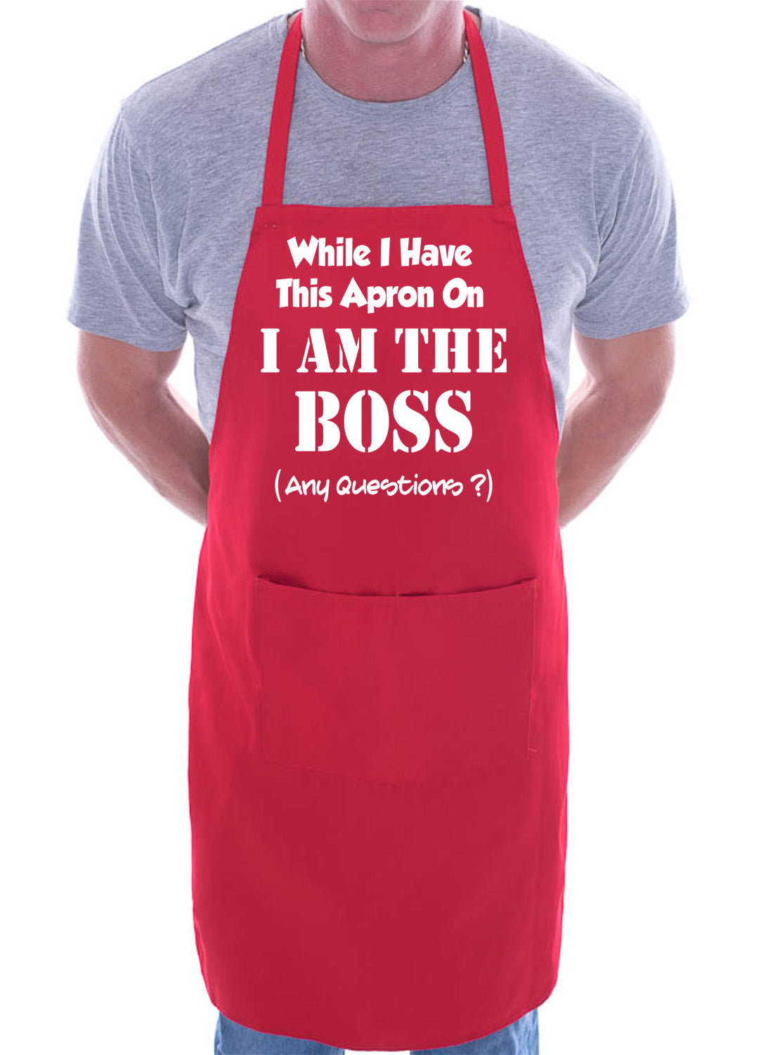 I Am The Boss Birthday Present BBQ Funny Gift Apron