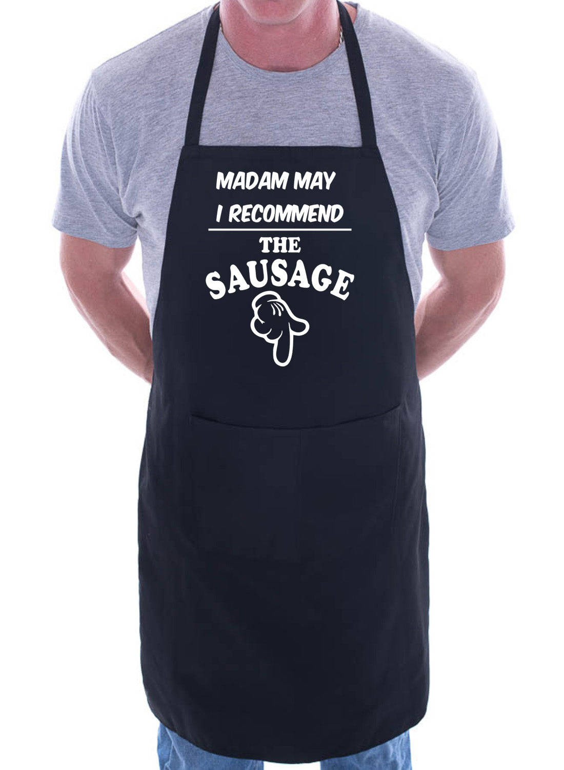 May I Recommend Sausage Fathers Day Gift Funny Gift Novelty Cooking BBQ Apron