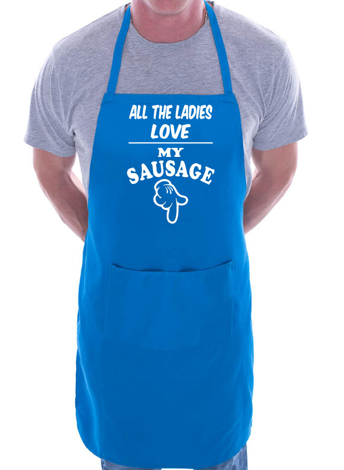 BBQ Apron Ladies Love My Sausage Funny Slogan Birthday Fathers Day Gift