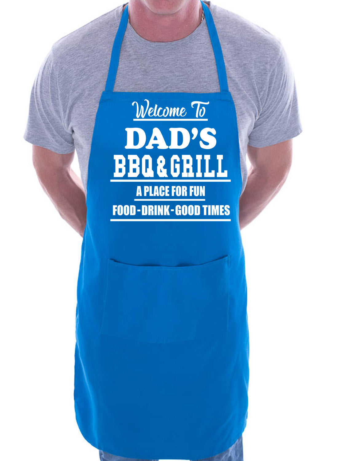 Welcome To Dad's BBQ Barbeque Gift Funny Novelty Gag Gift Cooking BBQ Apron