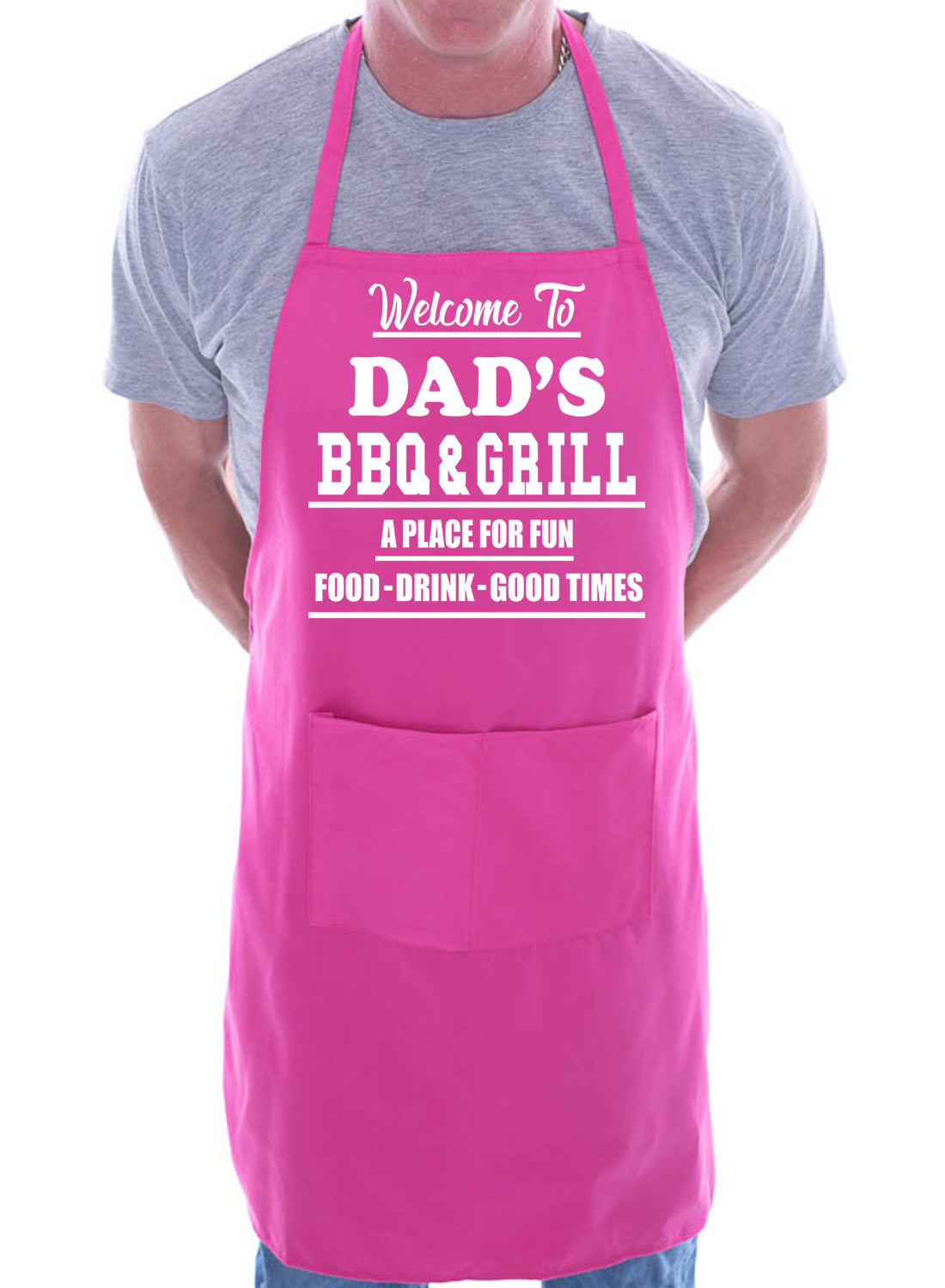 Welcome To Dad's BBQ Barbeque Gift Funny Novelty Gag Gift Cooking BBQ Apron