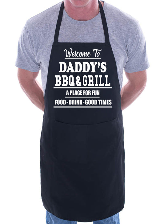 Welcome To Daddy's BBQ Barbeque Gift Funny Gag Gift BBQ Apron