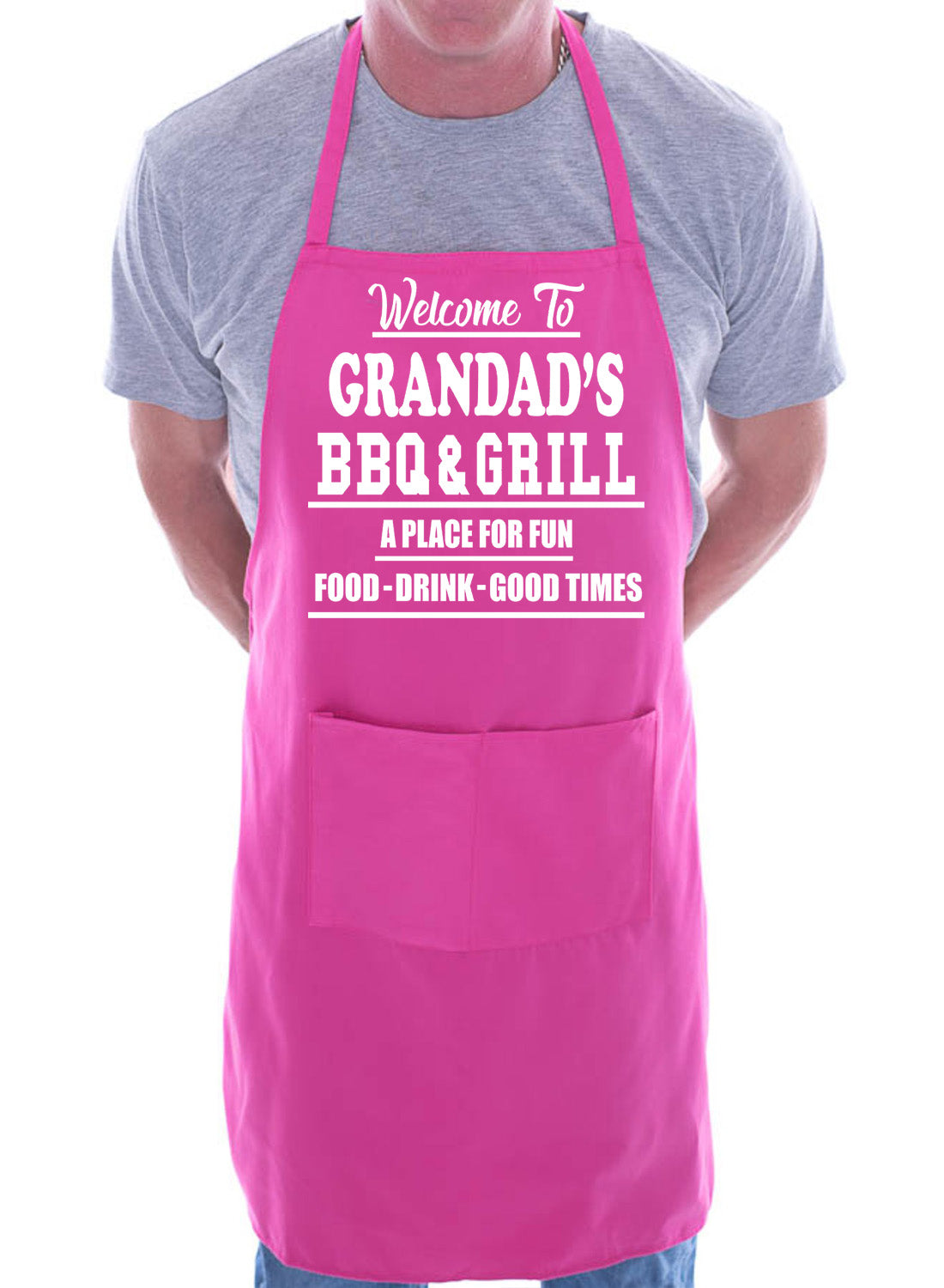 Welcome To Grandad's BBQ Barbeque Gift Funny Novelty Gag Gift Cooking BBQ Apron