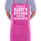 Welcome To Daddy's Kitchen Apron Gift Funny Gag Gift BBQ Apron