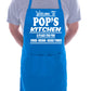 Welcome To Pop's Kitchen Apron Gift Funny Gag Gift BBQ Apron