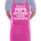 Welcome To Pop's Kitchen Apron Gift Funny Gag Gift BBQ Apron