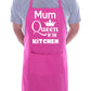 Mum Queen Of The Kitchen Funny Chef Birthday Gift BBQ Apron