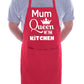 Mum Queen Of The Kitchen Funny Chef Birthday Gift BBQ Apron