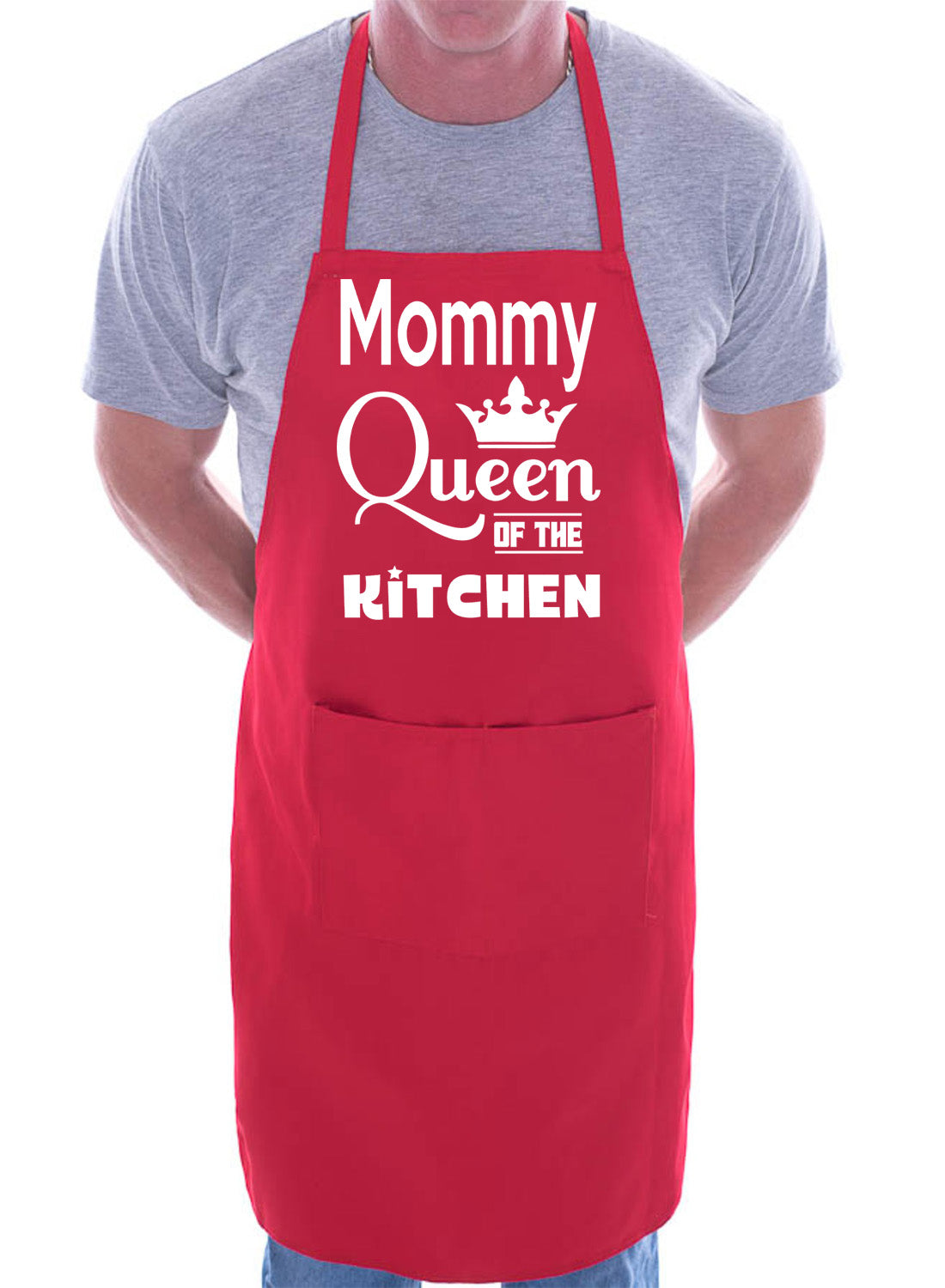 Mommy Queen Of The Kitchen Funny Chef Birthday Gift Novelty Cooking BBQ Apron