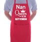 Nan Queen Of The Kitchen Funny Chef Birthday Gift BBQ Apron