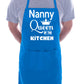 Nanny Queen Of The Kitchen Funny Chef Birthday Gift Novelty Cooking BBQ Apron