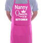 Nanny Queen Of The Kitchen Funny Chef Birthday Gift Novelty Cooking BBQ Apron