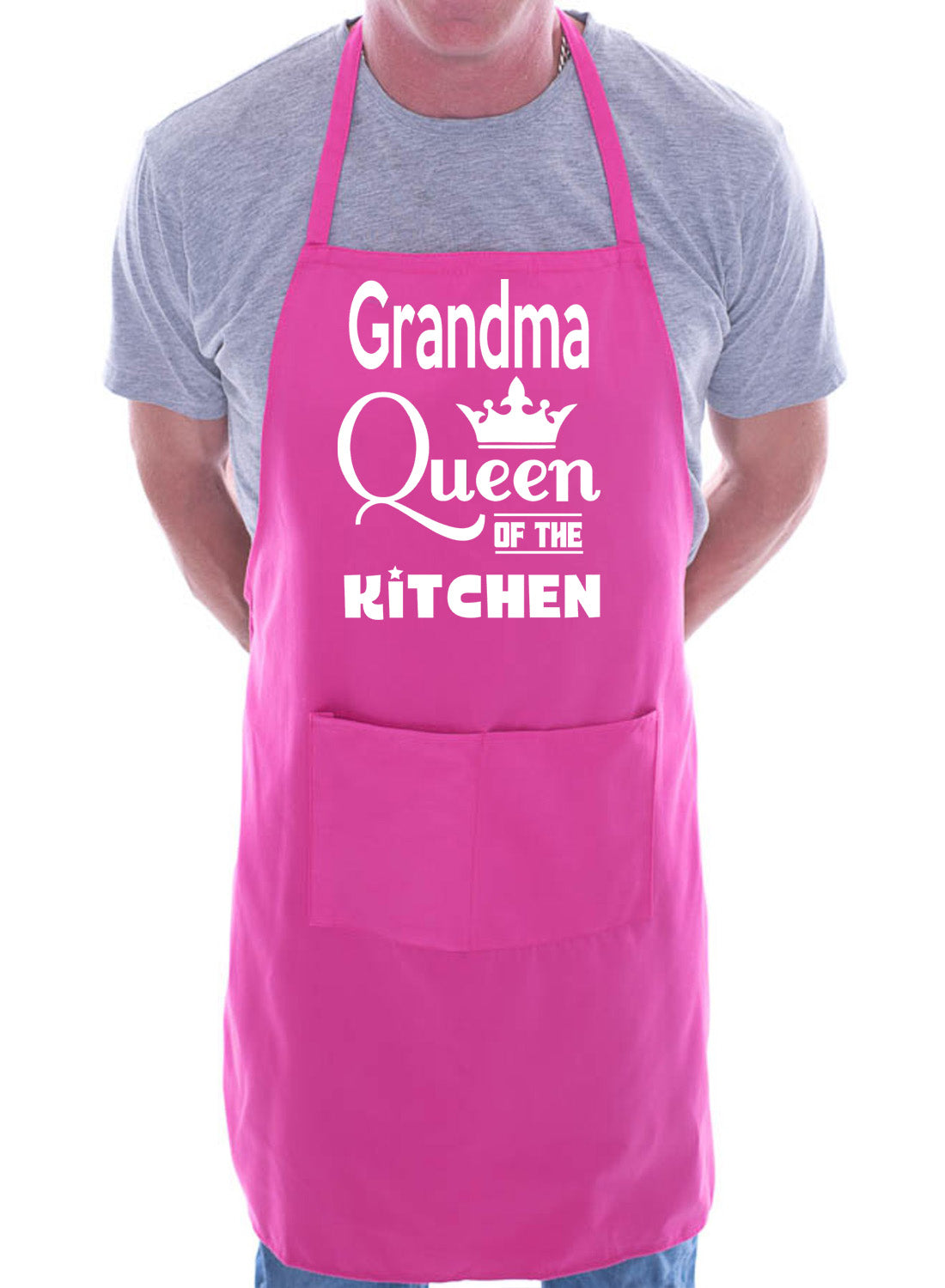 Grandma Queen Of The Kitchen Funny Chef Birthday Gift Novelty Cooking BBQ Apron