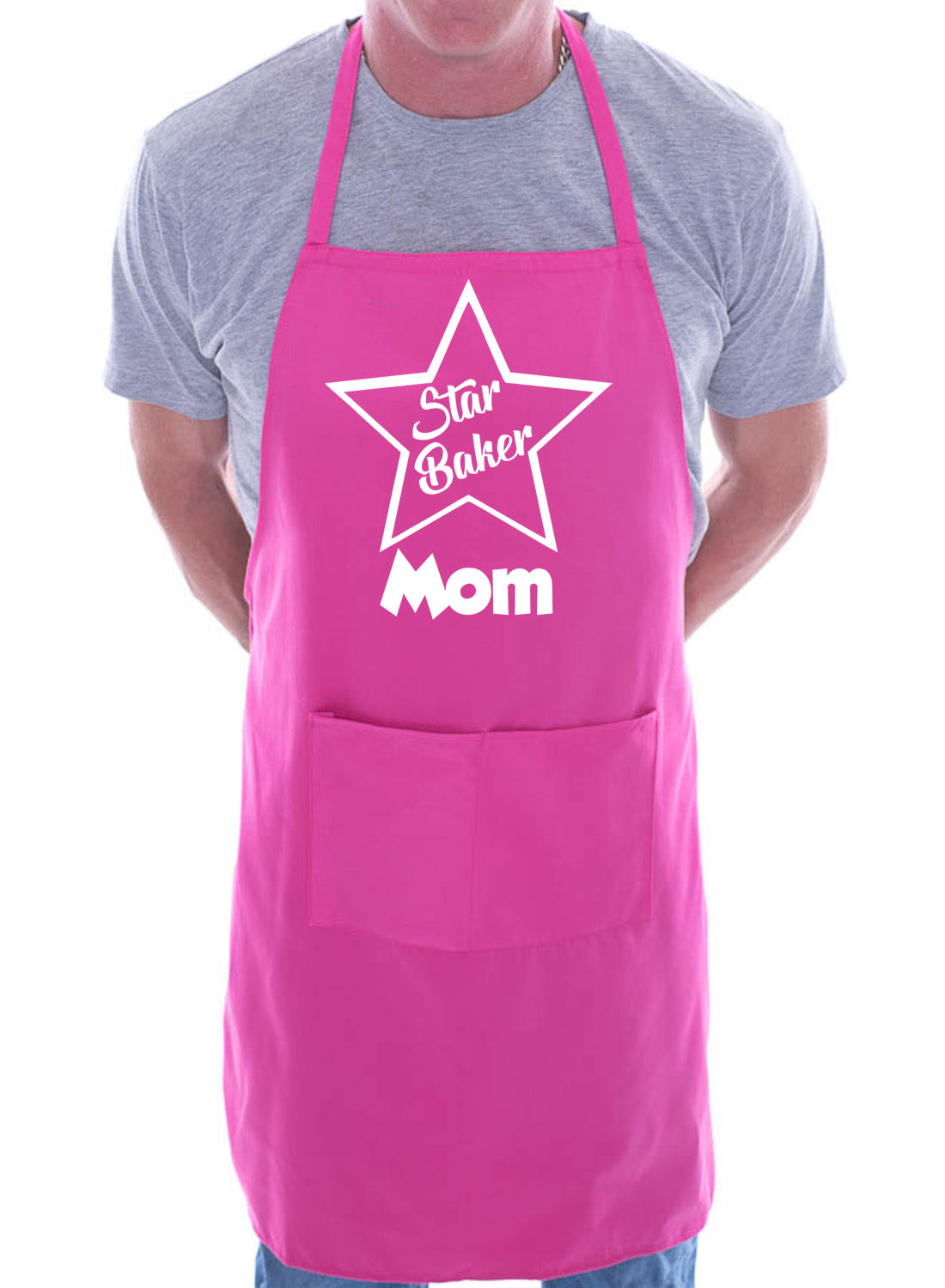 Mom Is Star Baker Funny Birthday Gift Chef Novelty BBQ Cooking Apron