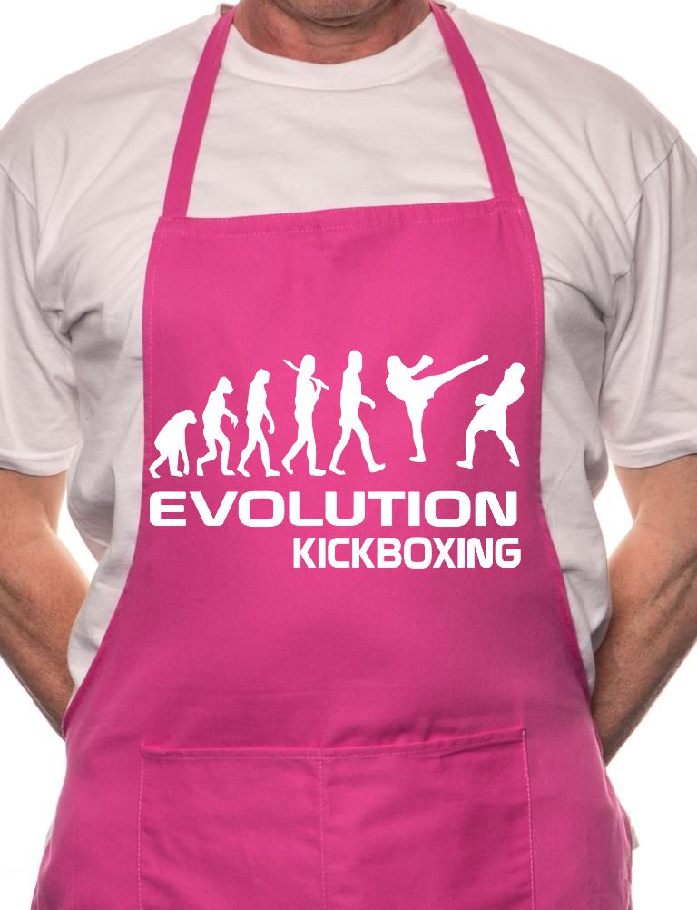 Evolution Of Kickboxing Martail Arts BBQ Funny Apron