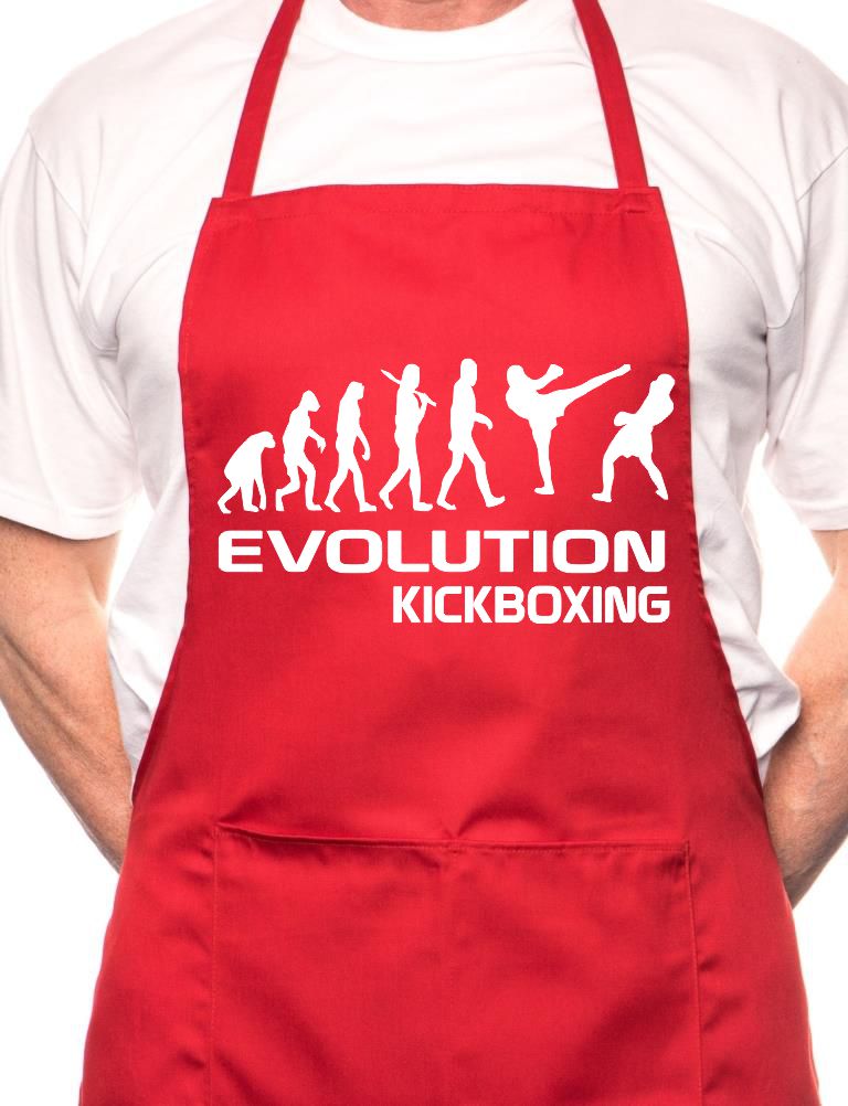 Evolution Of Kickboxing Martail Arts BBQ Funny Apron