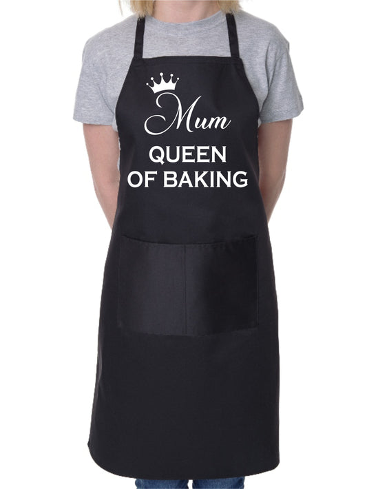 By Adult Mum Queen of Baking Novelty Cooking Bakers Ladies Apron Mothers Day