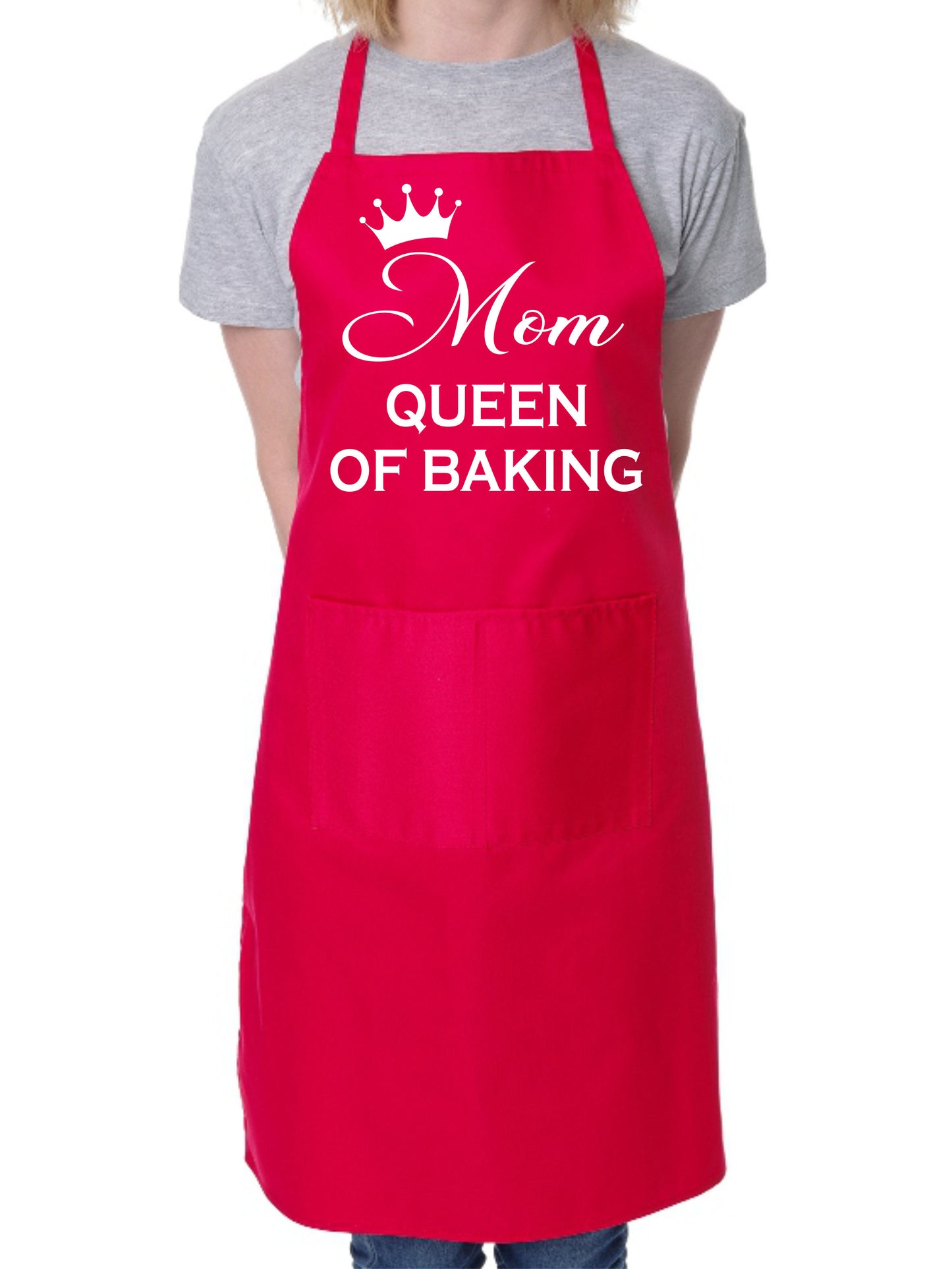 Mom Queen of Baking Bakers Ladies Apron Mothers Day