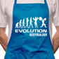 Adult Evolution Of Body Building BBQ Cooking Funny Novelty Apron
