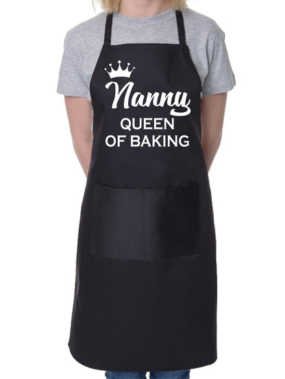 Nanny Queen of Baking Novelty Bakers Ladies Apron Mothers Day