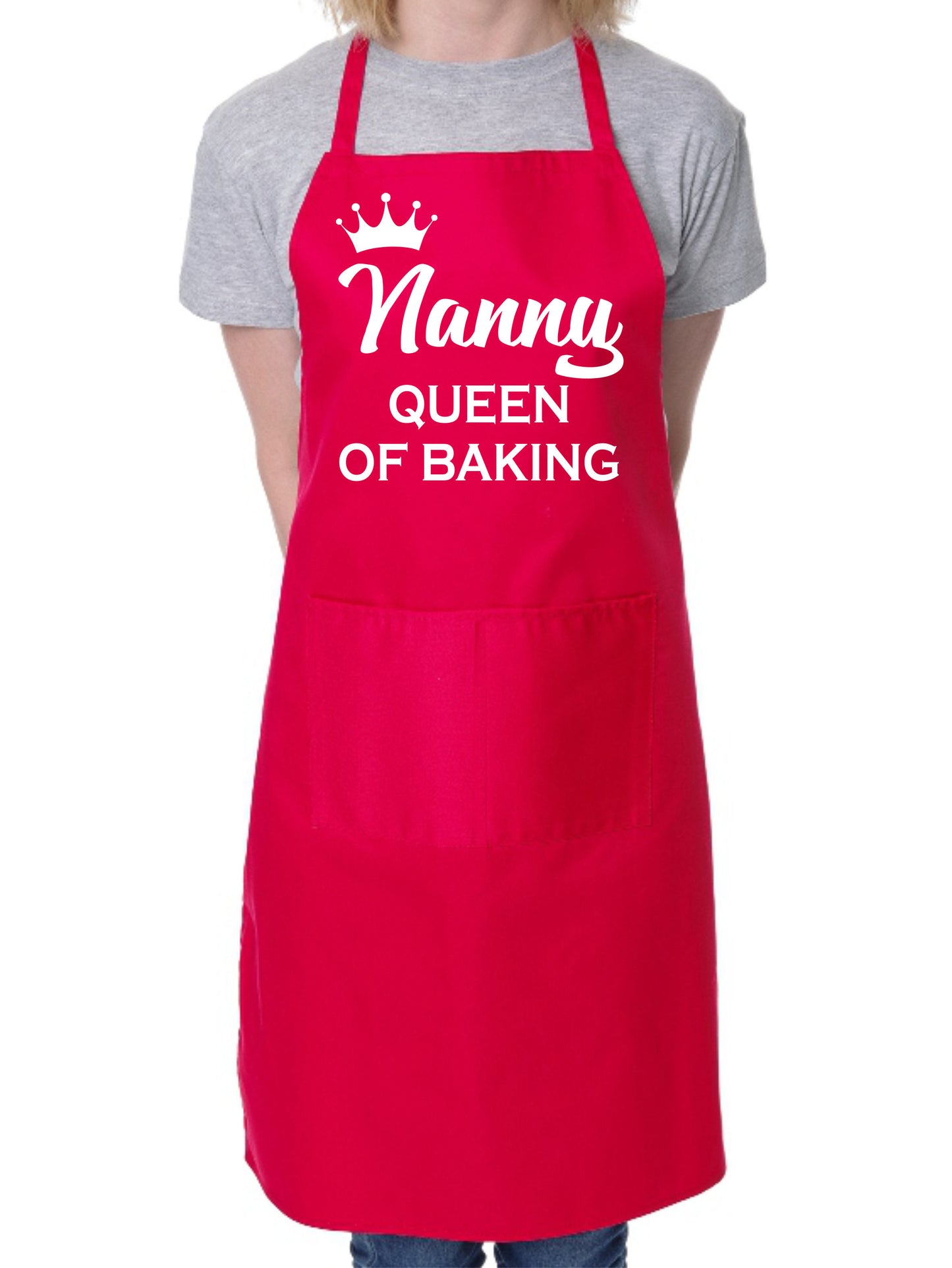 Nanny Queen of Baking Novelty Bakers Ladies Apron Mothers Day