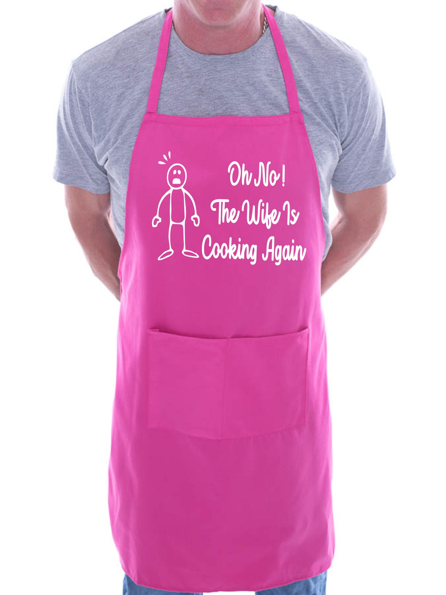 Oh No The Wife's Funny Apron with Baking BBQ