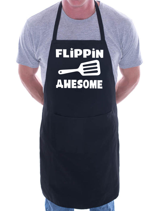 Flippin Awesome Funny Apron with 2 Pockets Novelty Baking Cooking BBQ