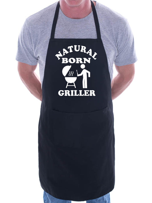 Natural Born Griller Funny Apron s Baking BBQ