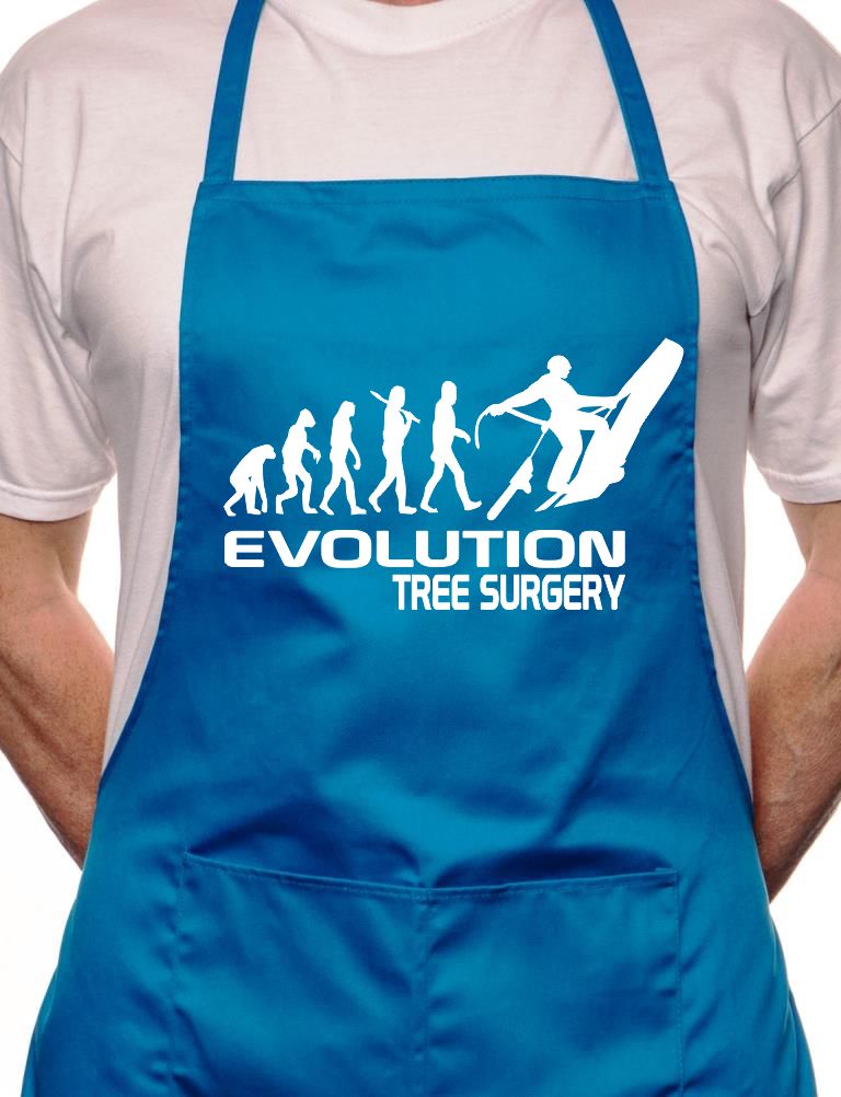 Evolution Of Tree Surgeon BBQ Funny Apron