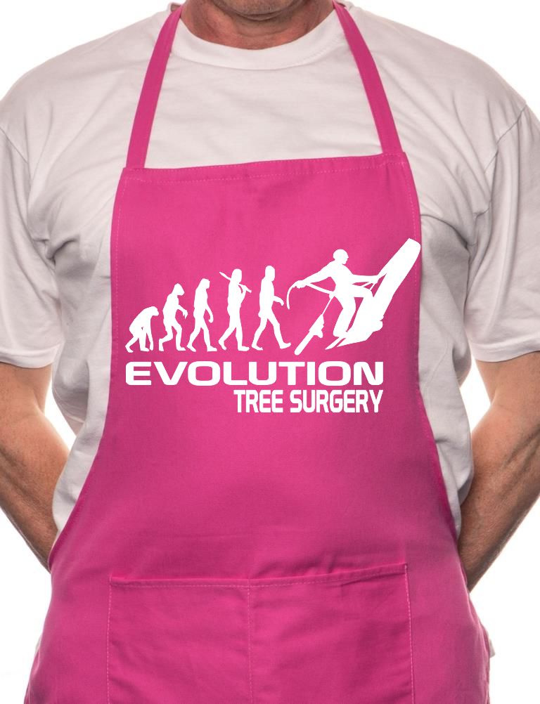 Evolution Of Tree Surgeon BBQ Funny Apron