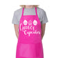 Queen Of Cupcakes Funny Ladies Apron with 2 Pockets Baking Cooking